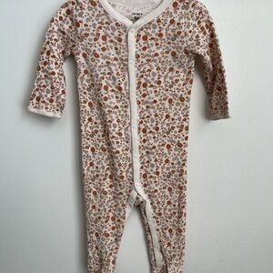 Carter's Baby Floral Waffle Knit Sleeper Brown 9M